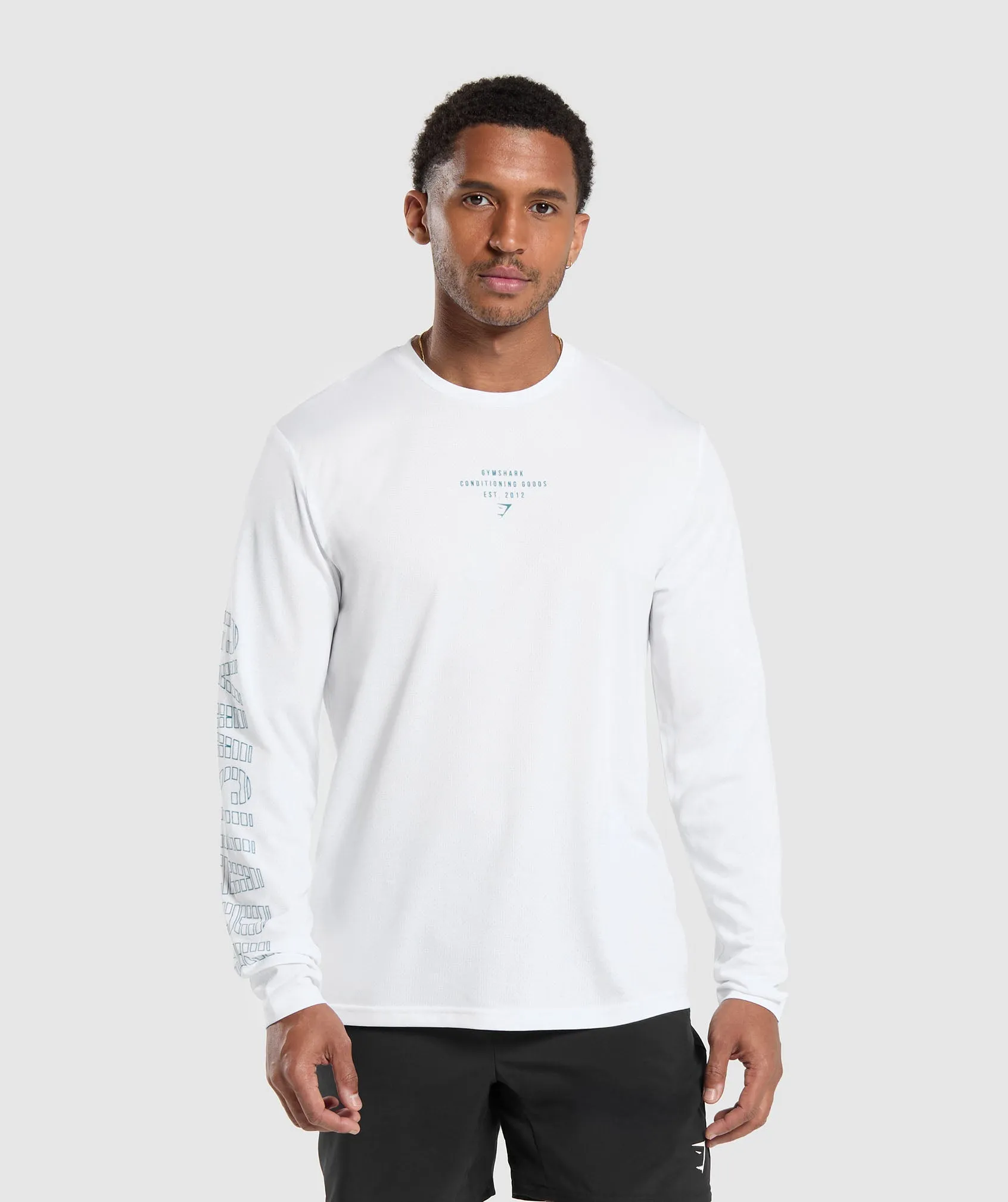 Gymshark Conditioning Goods Long Sleeve T-Shirt - White