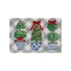 Holiday Topiaries Hook Rug