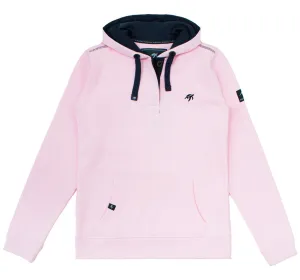 Ladies Boatyard Button Up Hoodie - Ice Pink