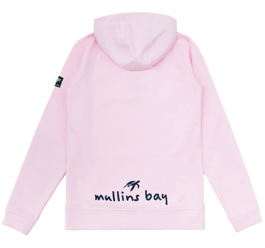 Ladies Boatyard Button Up Hoodie - Ice Pink