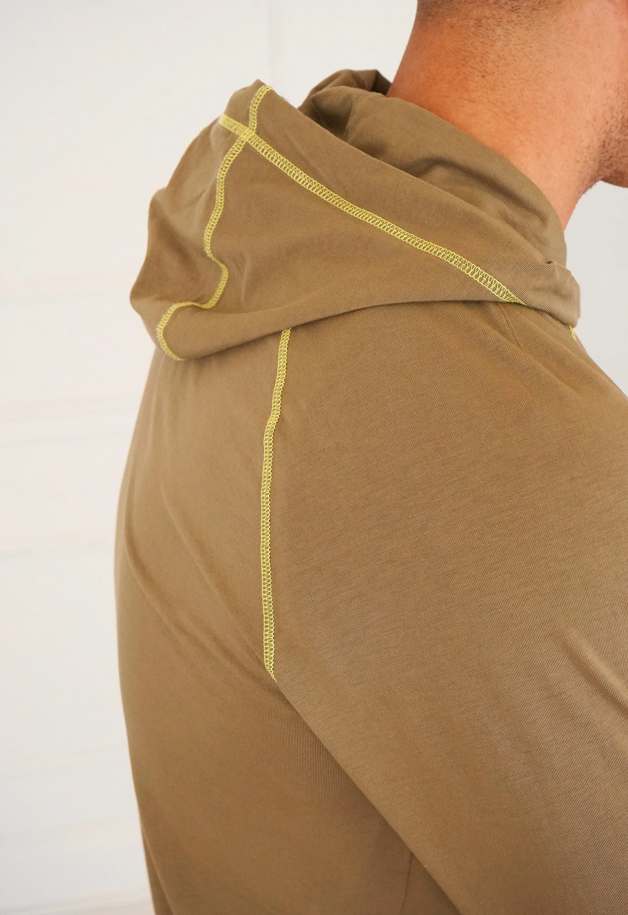 Laguna Contrast Olive Hoodie