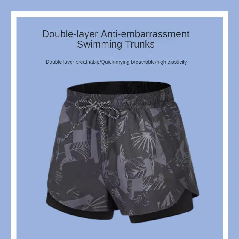 LionVII Mens Swim Trunks with Compression Liner