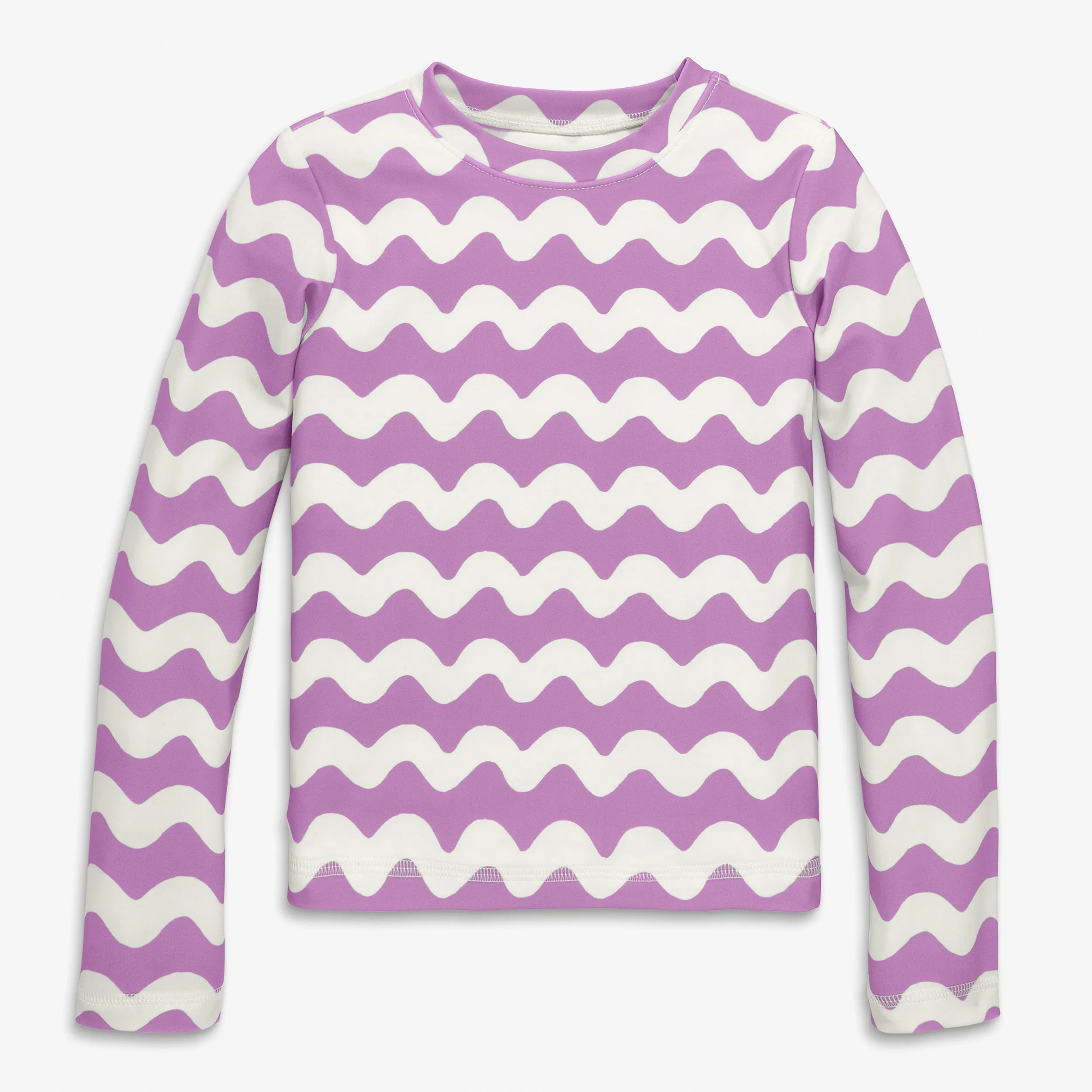 Long sleeve swim top in waves