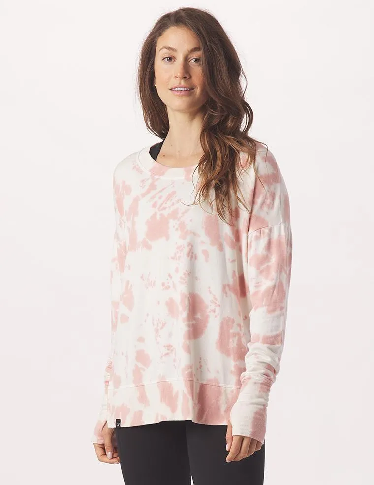 Lounge Long Sleeve: Clay Tie Dye