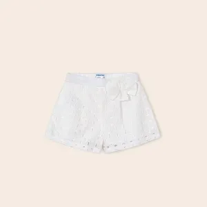 Mayoral Girl Eyelet Shorts