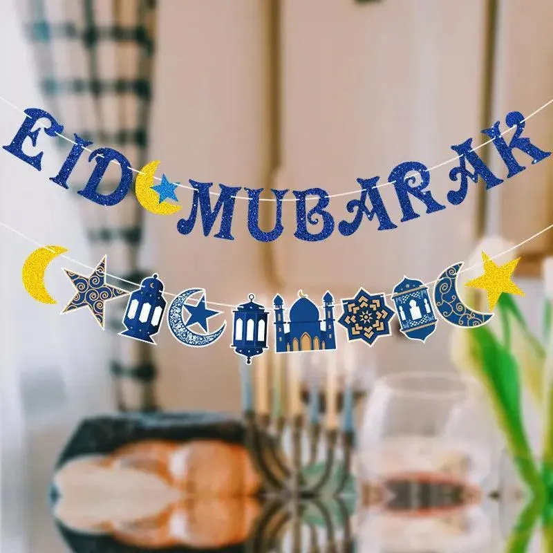 MR027 EID MUBARAK Flash Party Decoration Banner