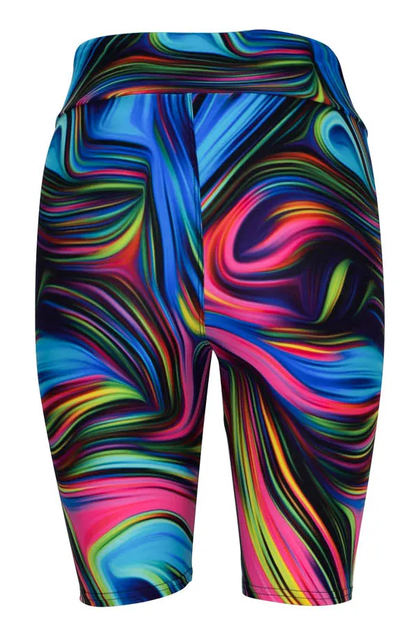 Neon Swirl Shorts