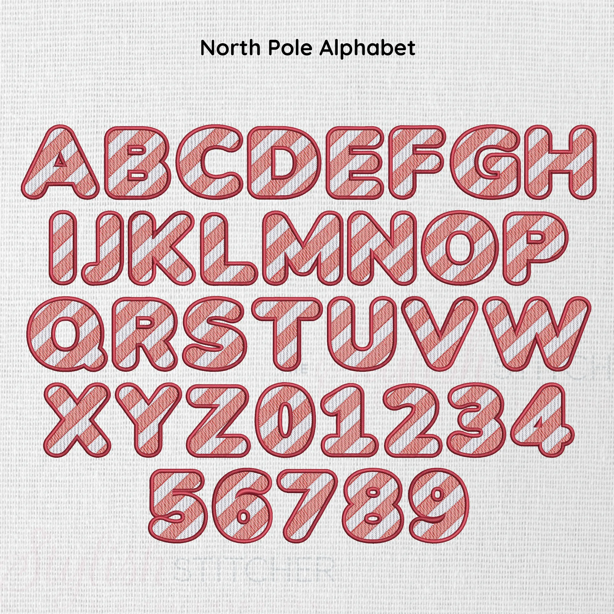 North Pole Digital Alphabet Font