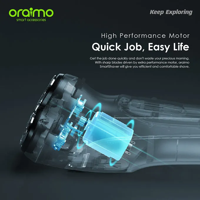 oraimo SmartShaver Rotary Electric Shaver With Pop-up Trimmer