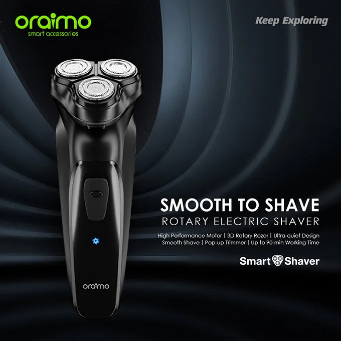 oraimo SmartShaver Rotary Electric Shaver With Pop-up Trimmer