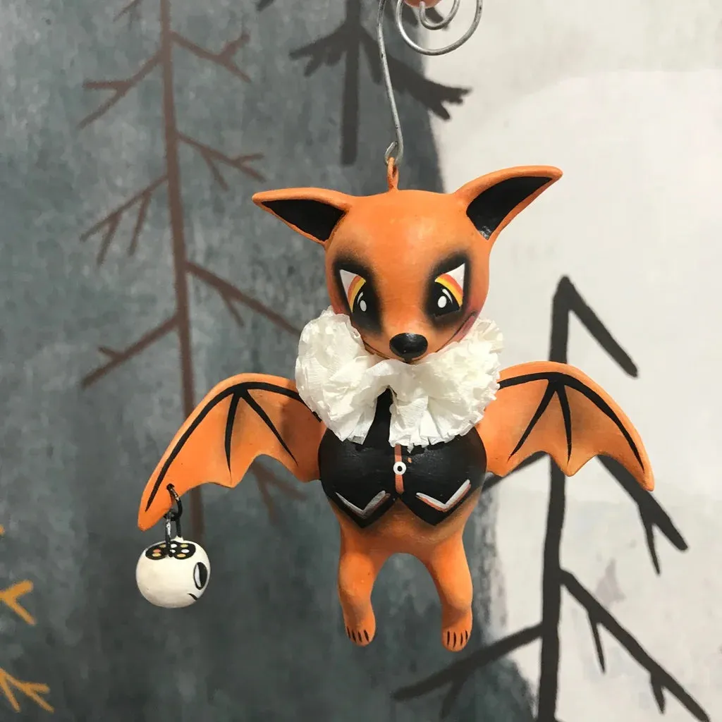 Orange Oliver Bat Ornament