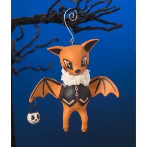 Orange Oliver Bat Ornament