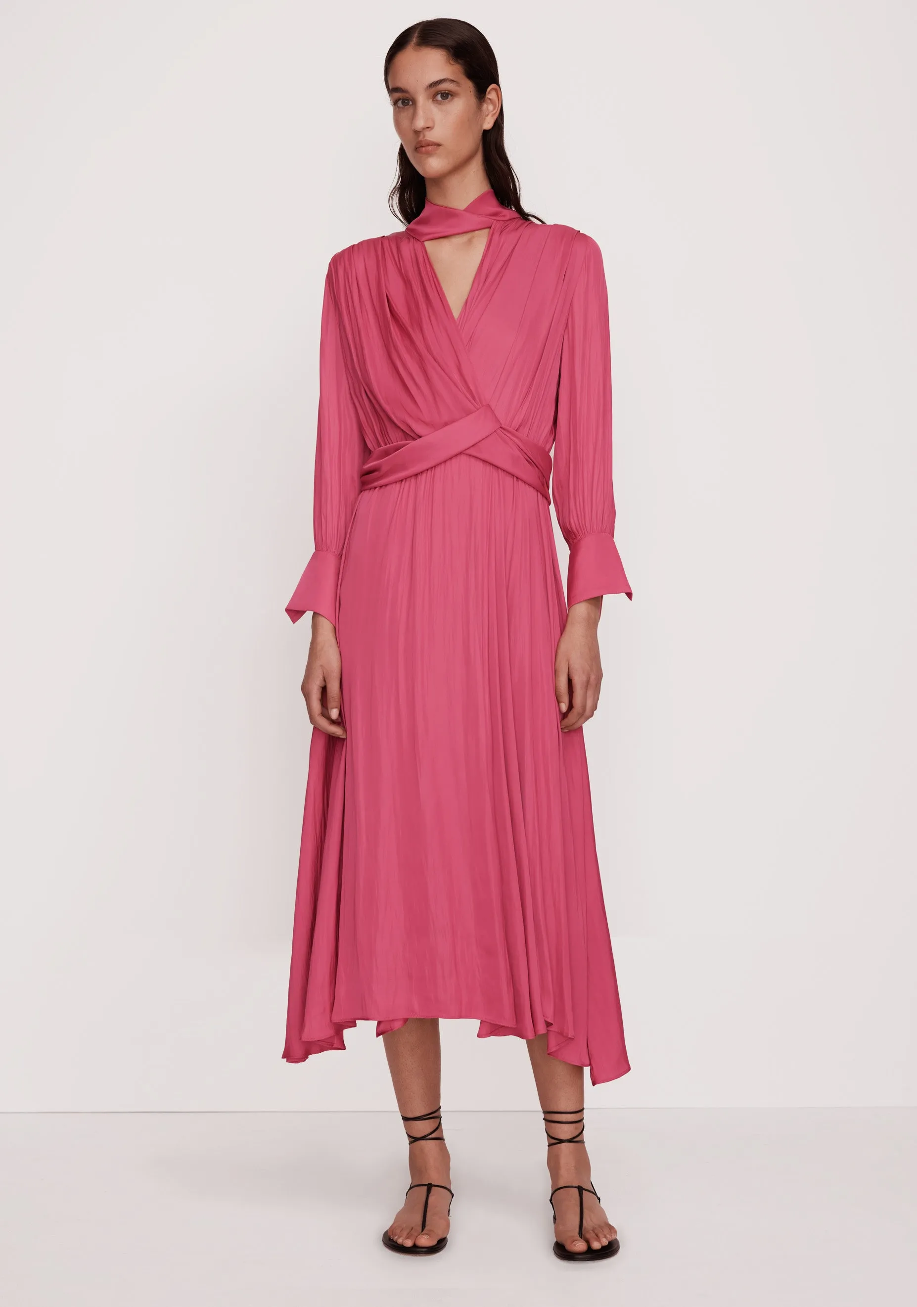 Oriana Midi Dress_Fuchsia