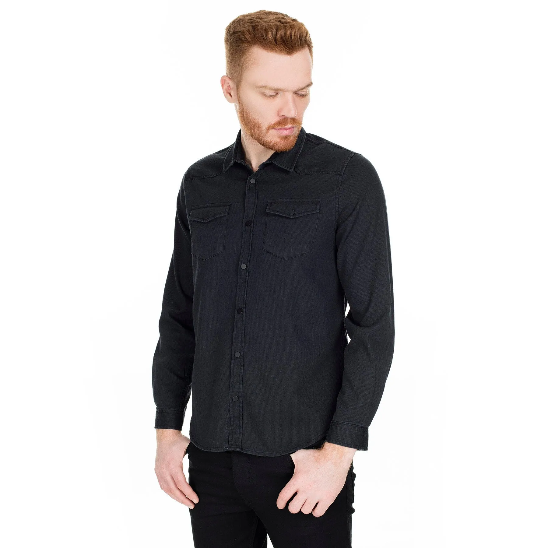 Pockets Black Shirt