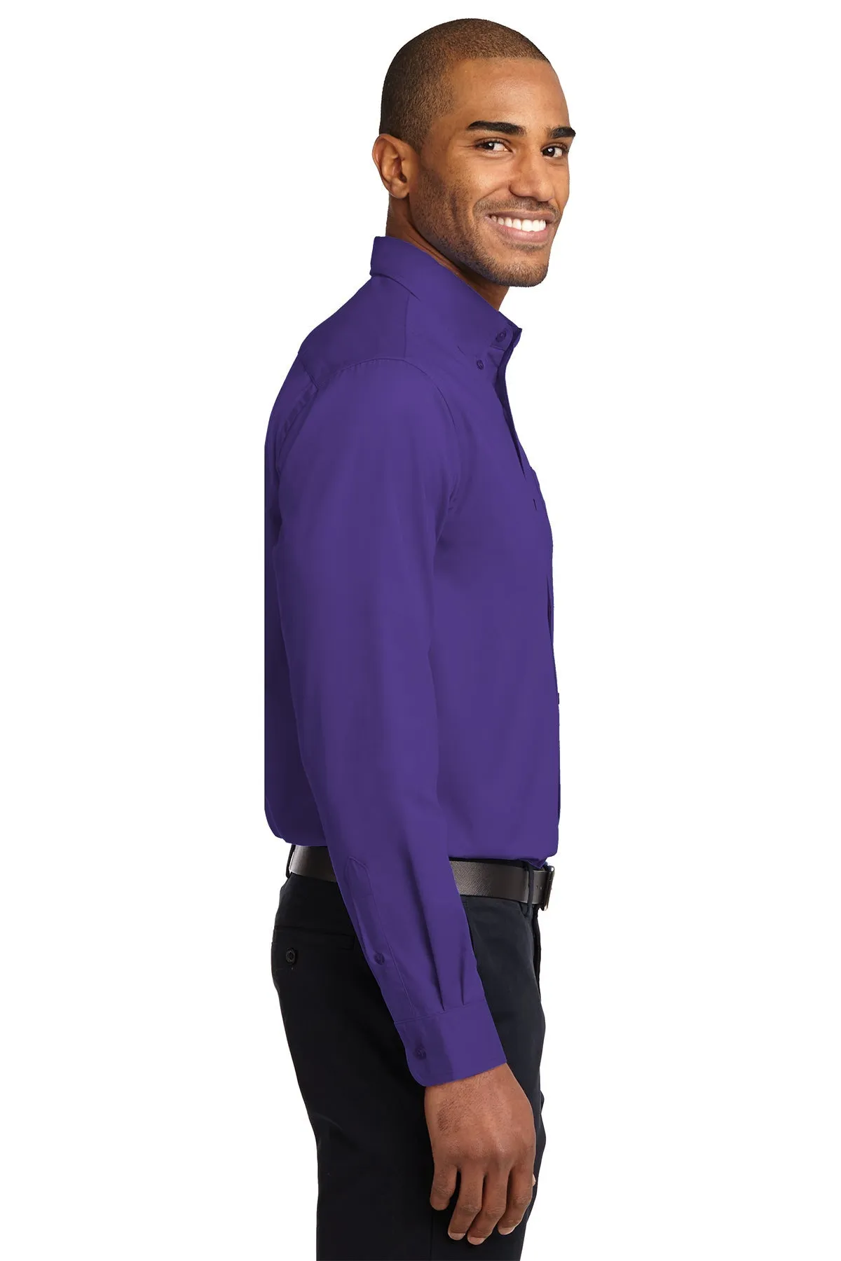 Port Authority Easy Care Custom Shirts, Purple/Light Stone