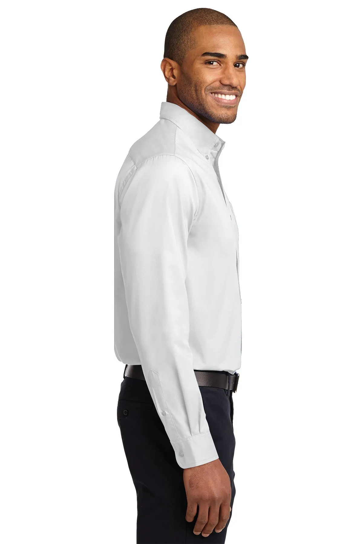 Port Authority Easy Care Custom Shirts, White/ Light Stone