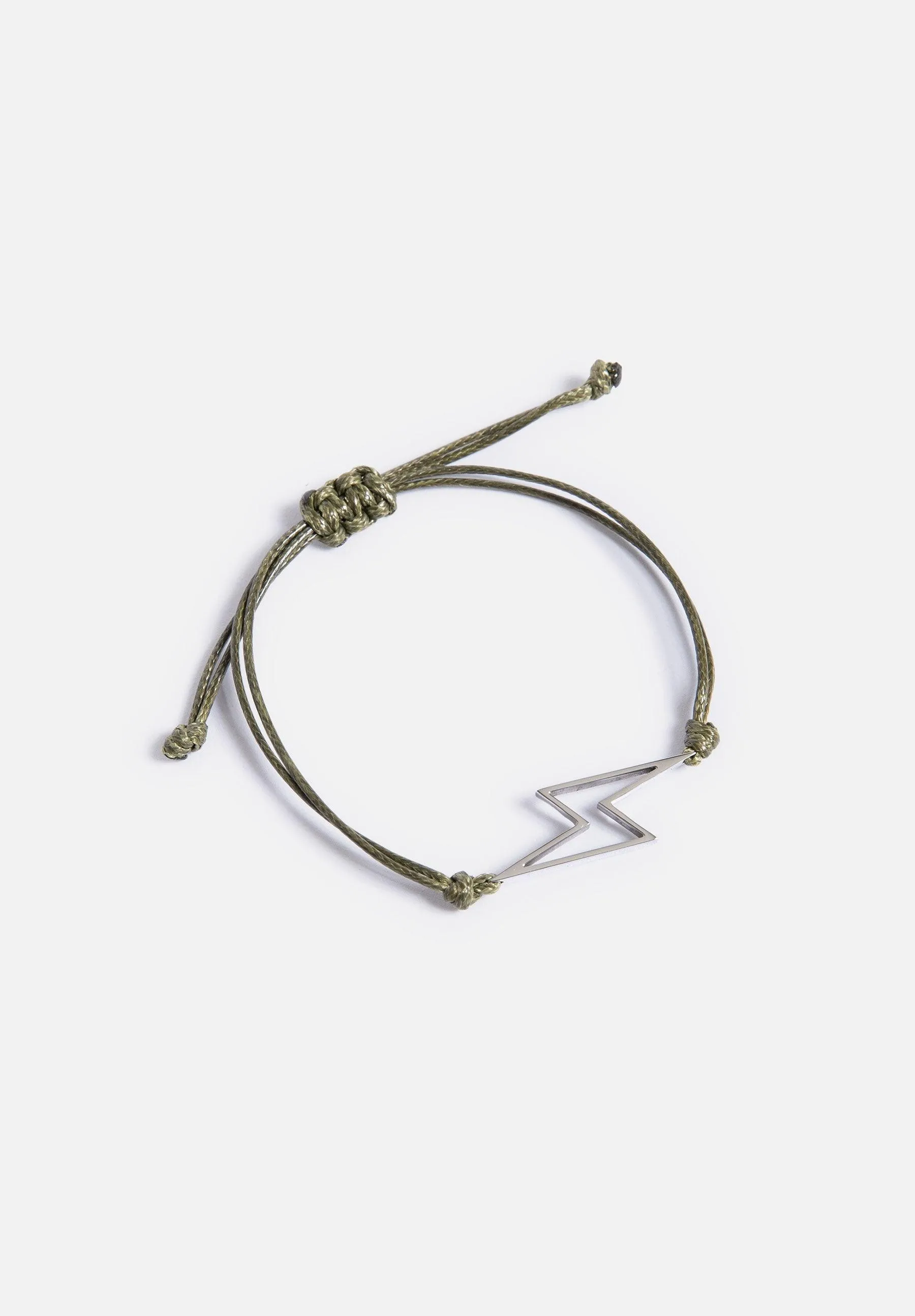 Rope Bracelet - Silver Bolt