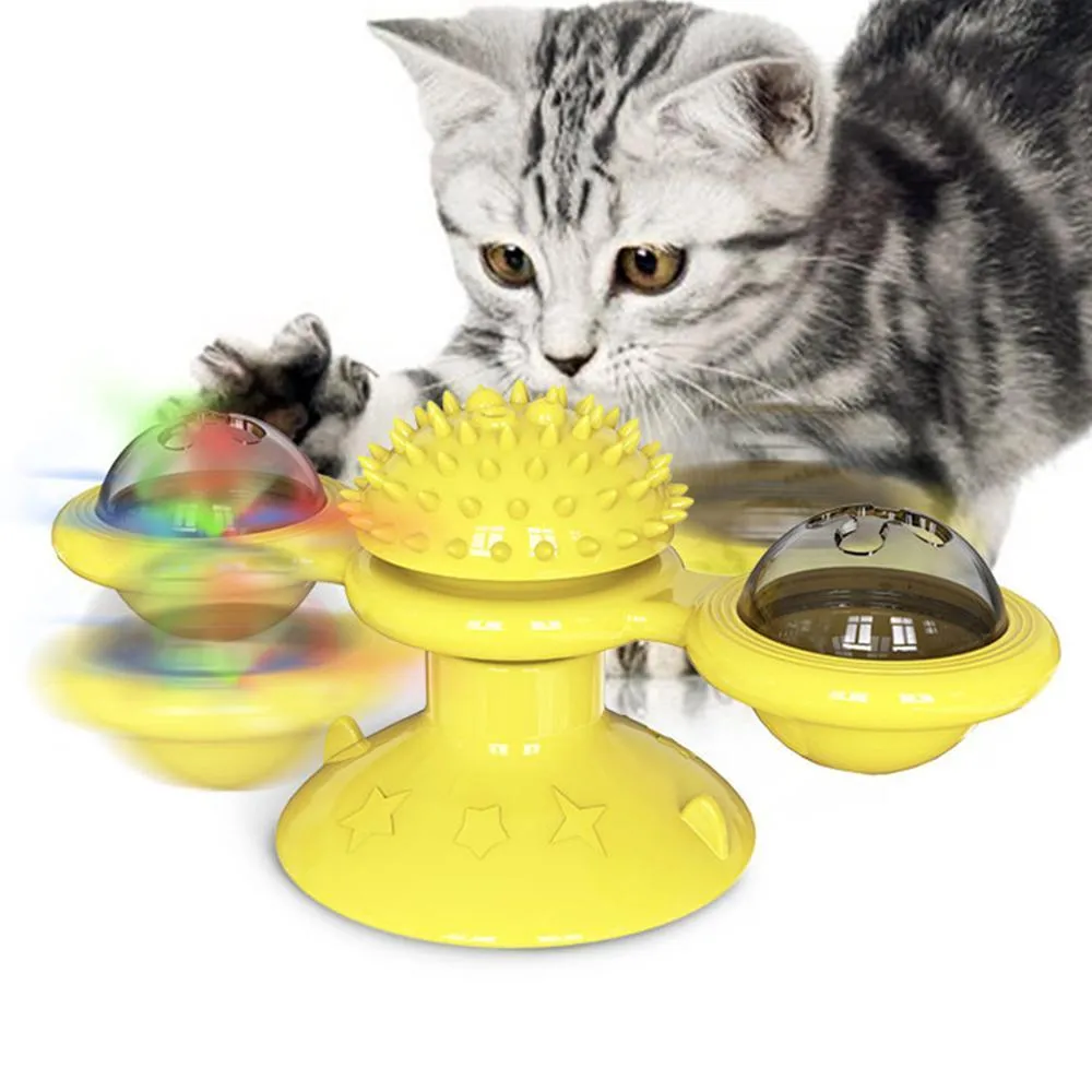 Scratch Hair Interactive Windmill Toy For Cats