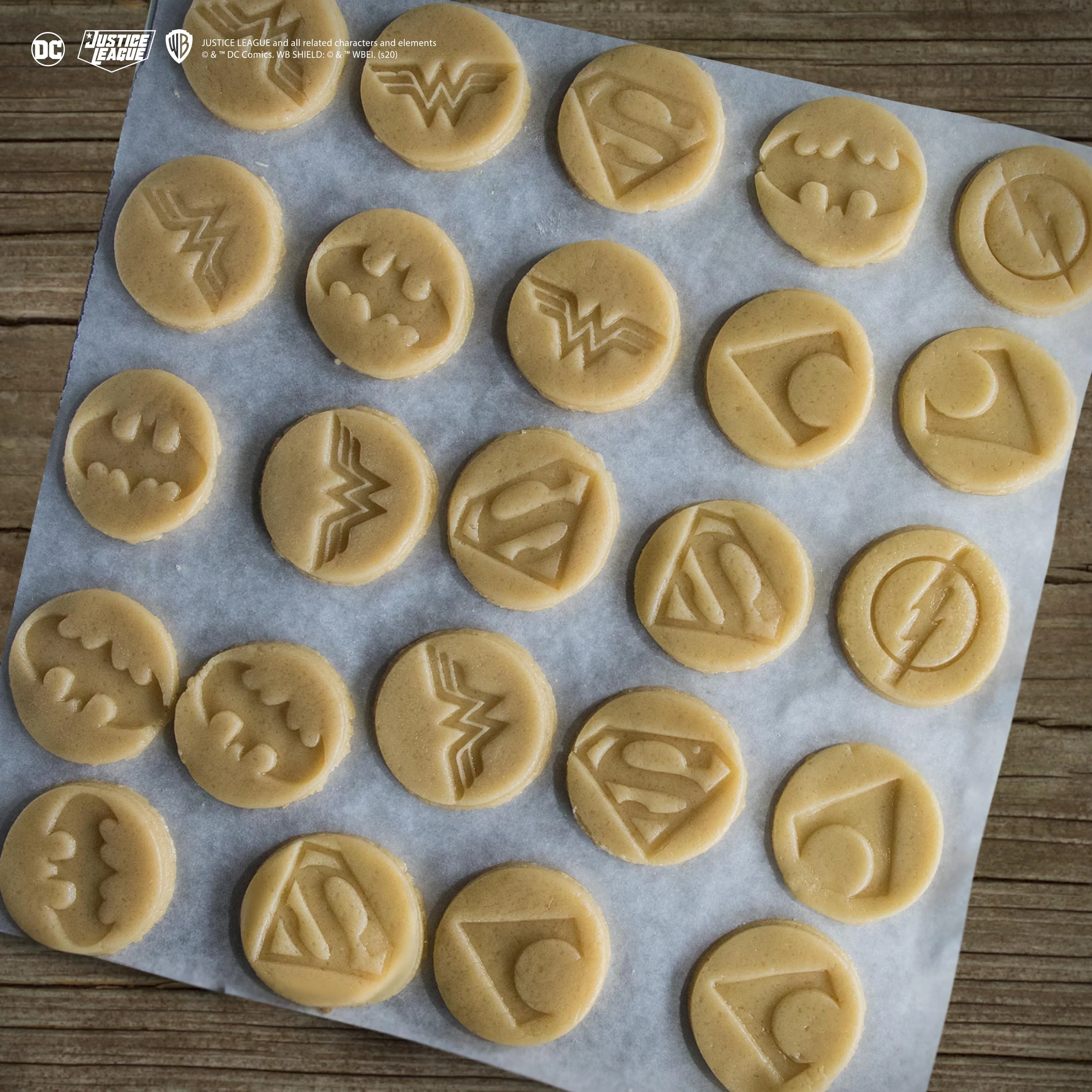 Set of 5 Justice League Interchangeable Cookie Stamps