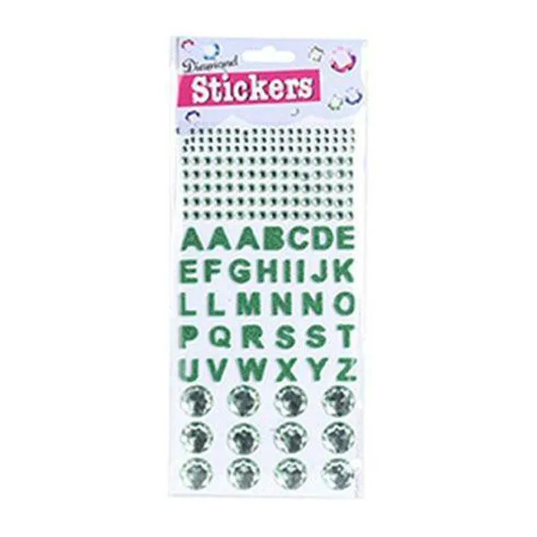 Stickers - 250 Pieces - Assorted Diamond and Glitter Letters