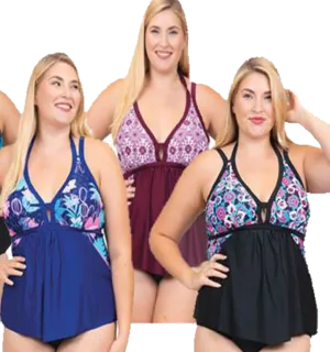 Swimwear Ladies Beach & Board Ladies Plus Size Swimsuit Top-Only, Assorted