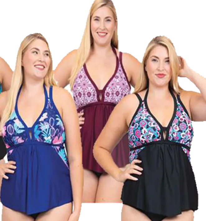 Swimwear Ladies Beach & Board Ladies Plus Size Swimsuit Top-Only, Assorted