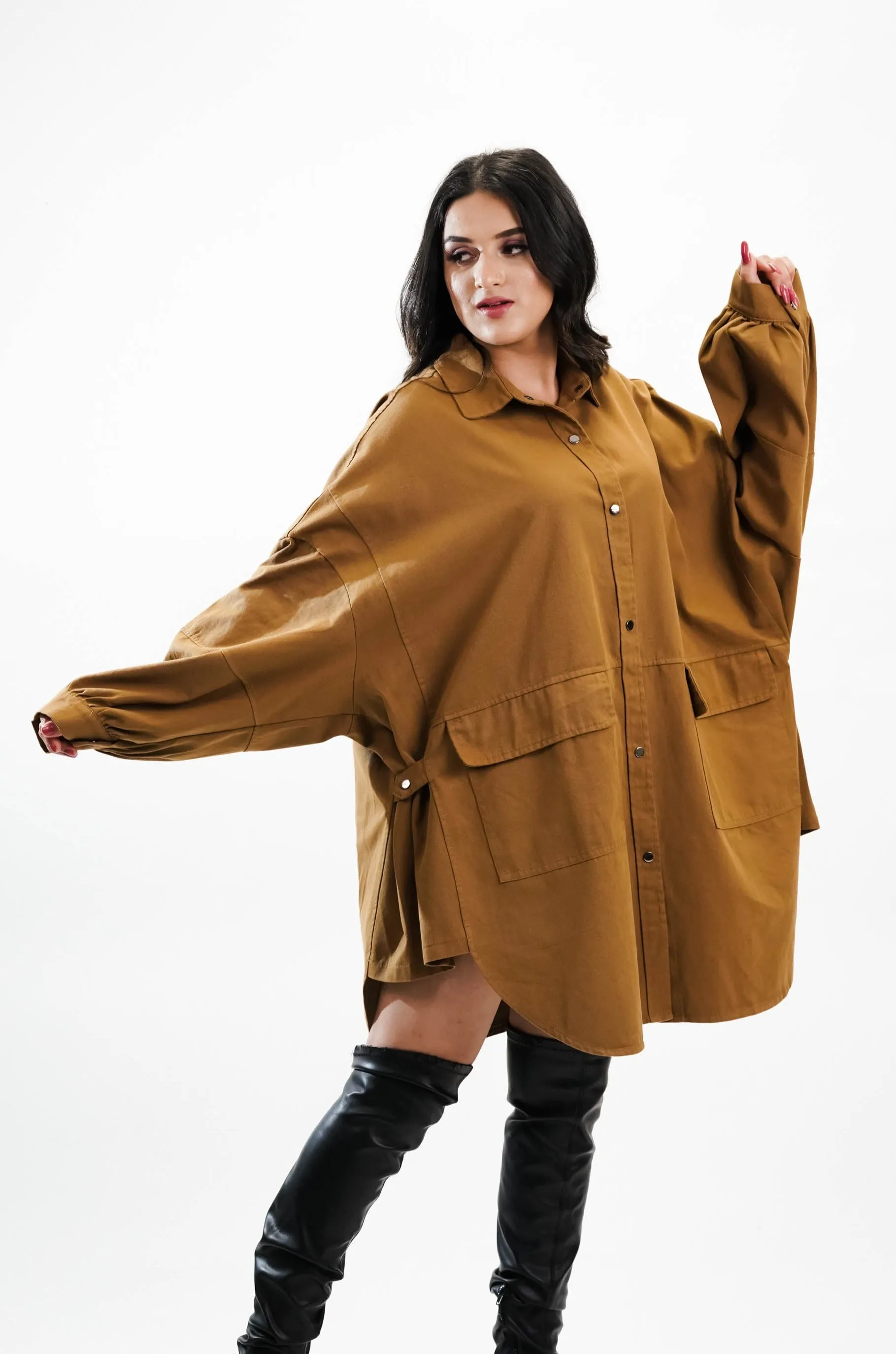 Terra Oversized Shirt Dress