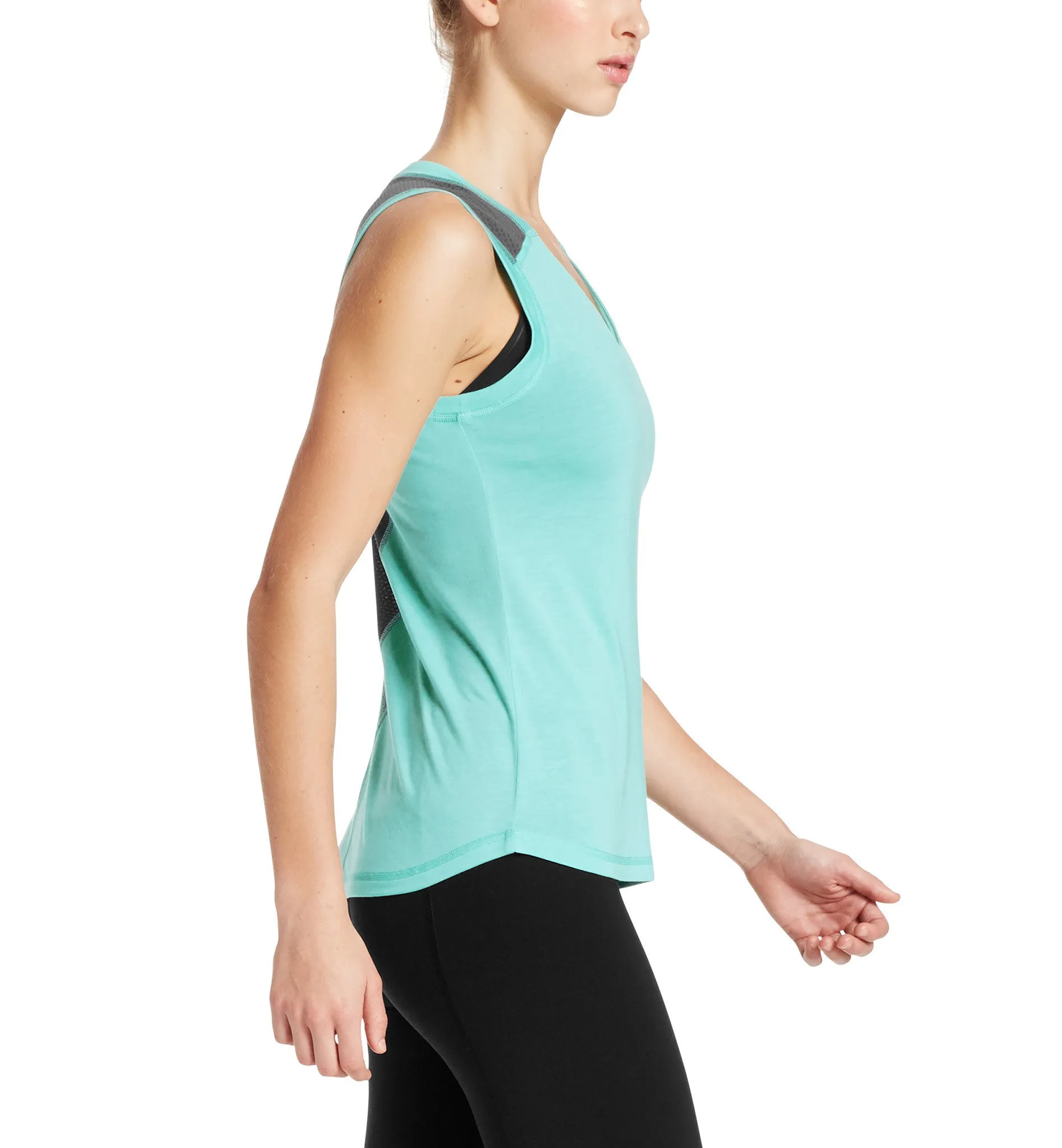 VaporActive Conductor Tank Top | Pool Blue / Iron Gate